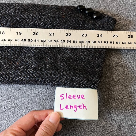 Donegal Tweed Ireland Wool Herringbone Sport Coat Blazer - Men's EU 54L / US 44L - Picture 14 of 16